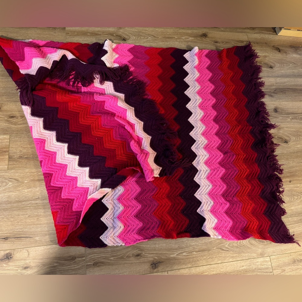 Handmade crochet afghan blanket
